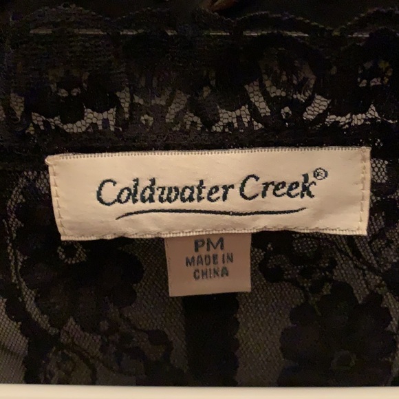 Coldwater Creek. Black See Through Lace. Size PMed - Picture 2 of 15